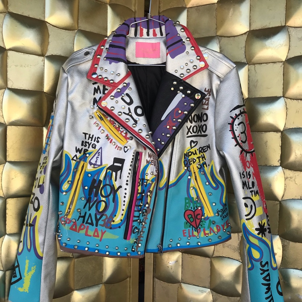 Akira painted motorcycle jacket, XL